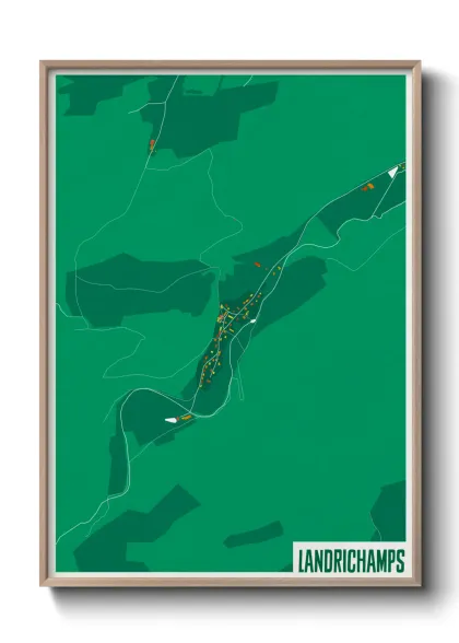 Une affiche de carte sur Landrichamps