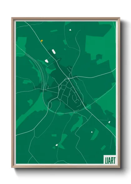 Une affiche de carte sur Liart