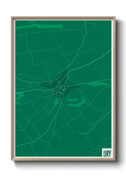 Une affiche de carte sur Liry