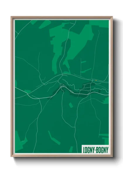 Une affiche de carte sur Logny-Bogny