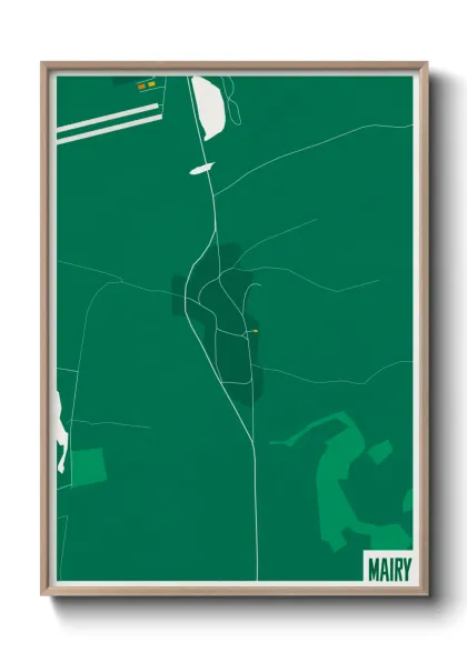Une affiche de carte sur Mairy