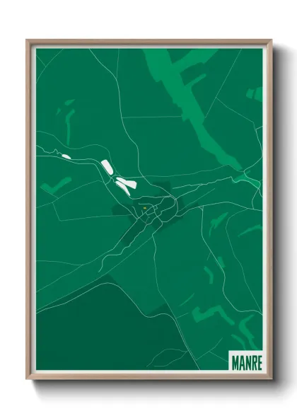 Une affiche de carte sur Manre