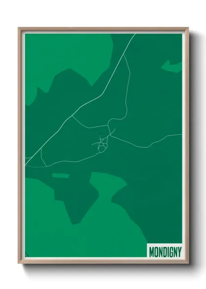 Une affiche de carte sur Mondigny