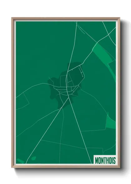 Une affiche de carte sur Monthois