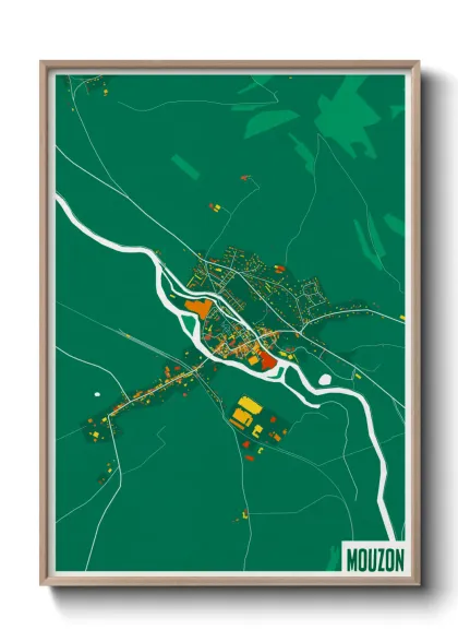 Une affiche de carte sur Mouzon