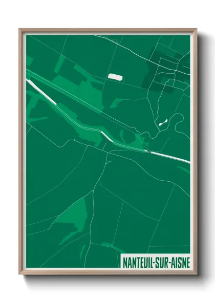 Une affiche de carte sur Nanteuil-sur-Aisne