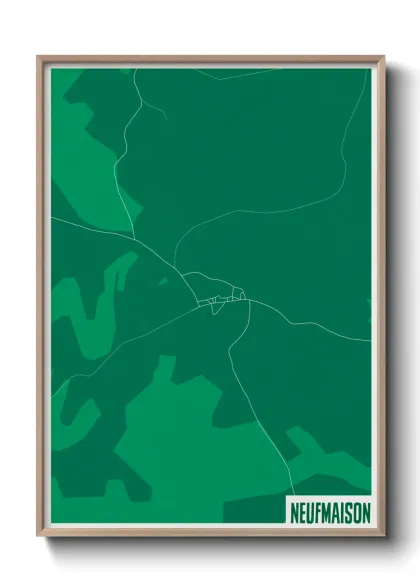 Une affiche de carte sur Neufmaison