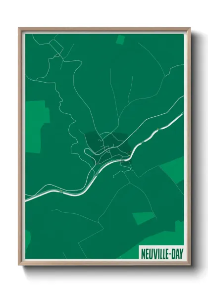 Une affiche de carte sur Neuville-Day