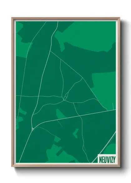 Une affiche de carte sur Neuvizy
