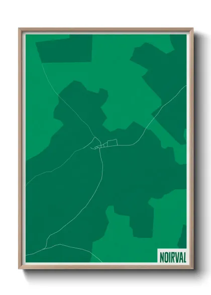 Une affiche de carte sur Noirval