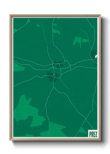 Une affiche de carte sur Prez