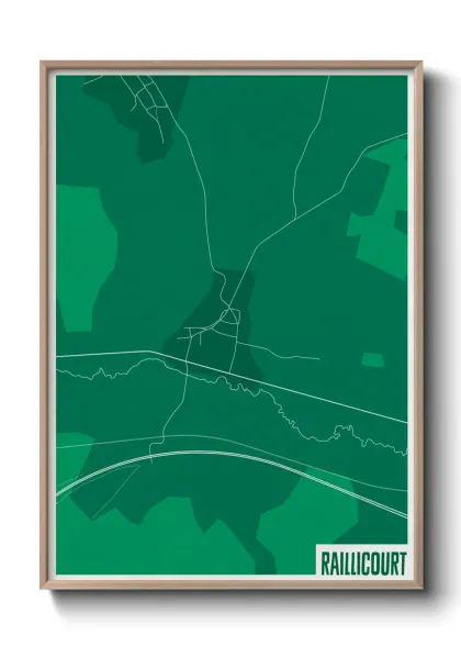 Une affiche de carte sur Raillicourt