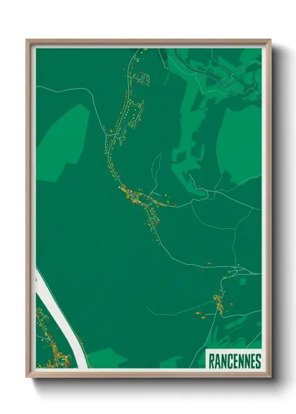 Une affiche de carte sur Rancennes