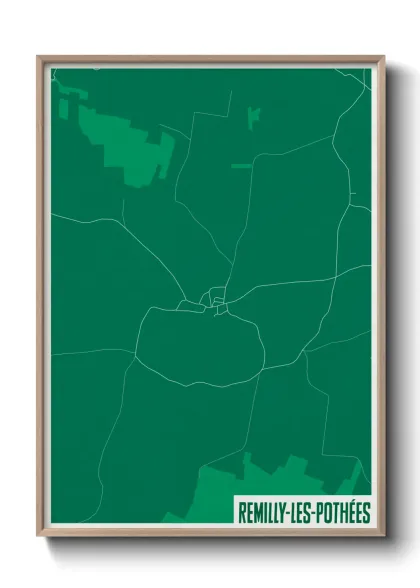 Une affiche de carte sur Remilly-les-Pothées