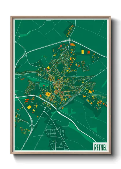 Une affiche de carte sur Rethel