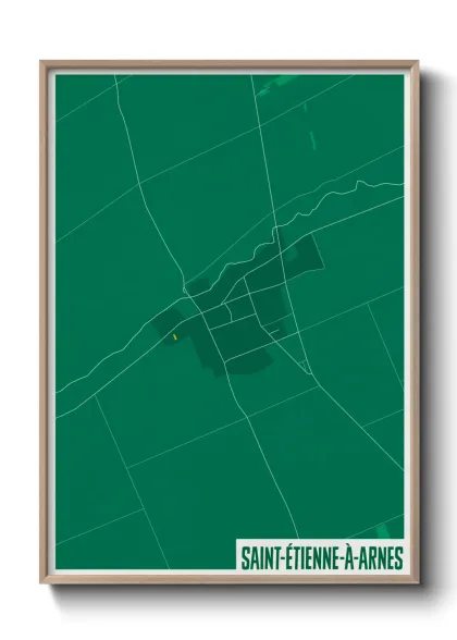 Une affiche de carte sur Saint-Étienne-à-Arnes