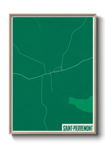 Une affiche de carte sur Saint-Pierremont