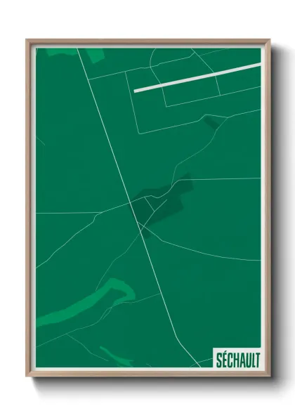 Une affiche de carte sur Séchault