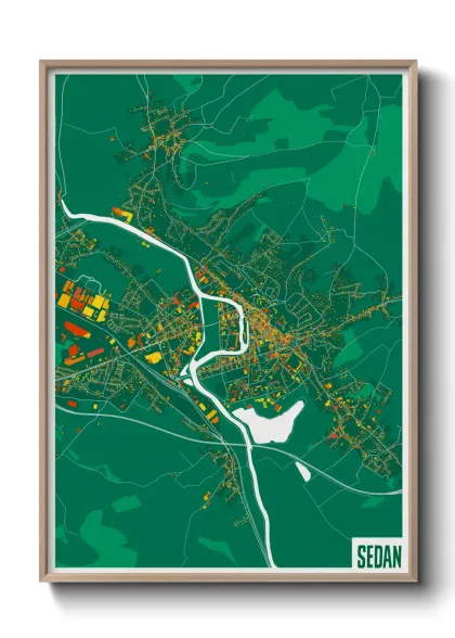 Une affiche de carte sur Sedan