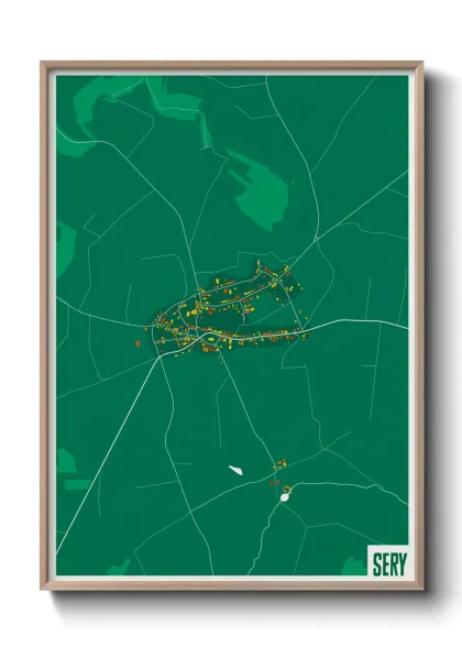 Une affiche de carte sur Sery