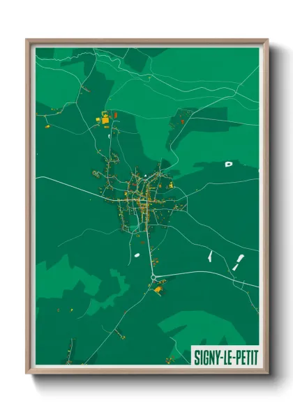 Une affiche de carte sur Signy-le-Petit