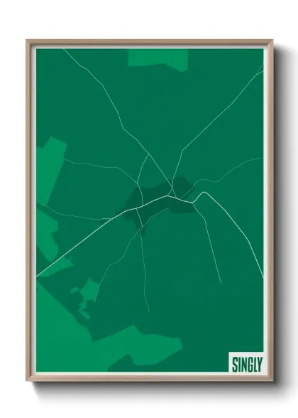 Une affiche de carte sur Singly