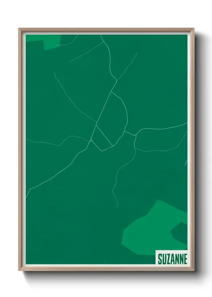 Une affiche de carte sur Suzanne