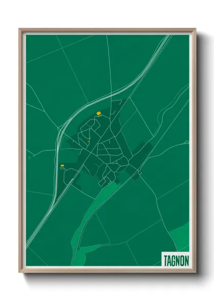 Une affiche de carte sur Tagnon