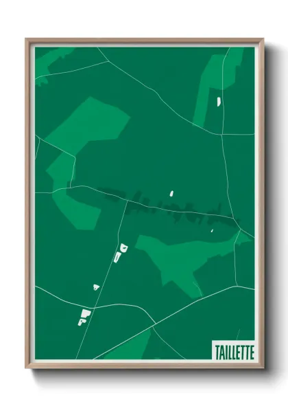 Une affiche de carte sur Taillette