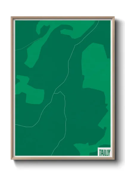 Une affiche de carte sur Tailly