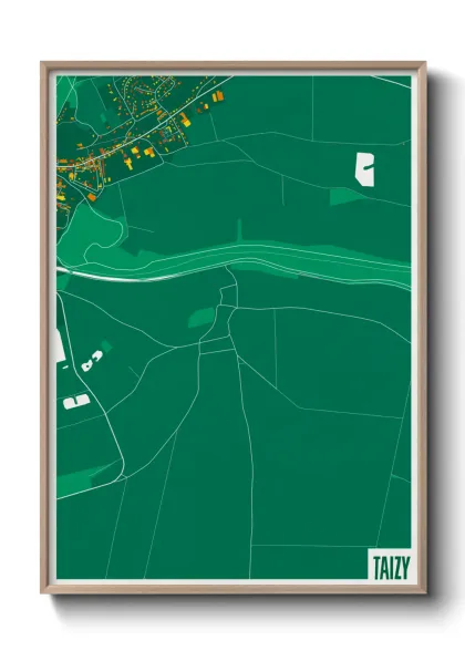 Une affiche de carte sur Taizy