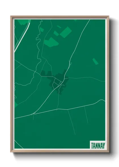 Une affiche de carte sur Tannay