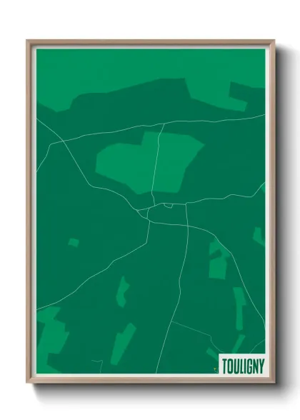 Une affiche de carte sur Touligny