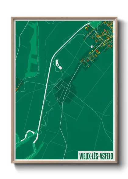 Une affiche de carte sur Vieux-lès-Asfeld