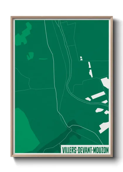 Une affiche de carte sur Villers-devant-Mouzon