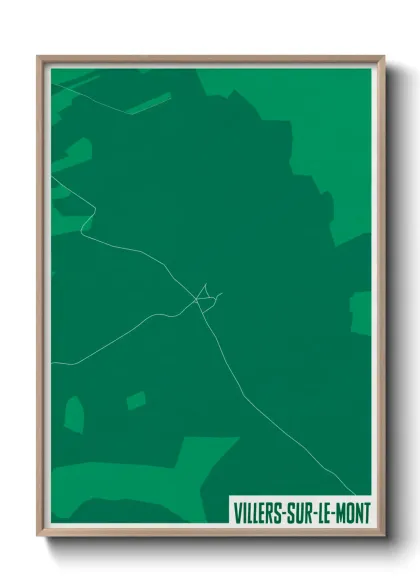 Une affiche de carte sur Villers-sur-le-Mont