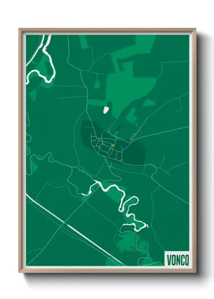 Une affiche de carte sur Voncq
