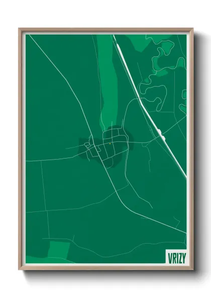 Une affiche de carte sur Vrizy