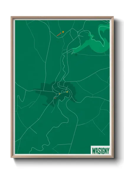 Une affiche de carte sur Wasigny