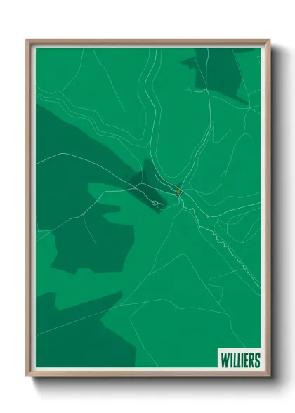 Une affiche de carte sur Williers