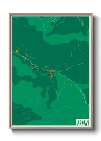 Une affiche de carte sur Arnave