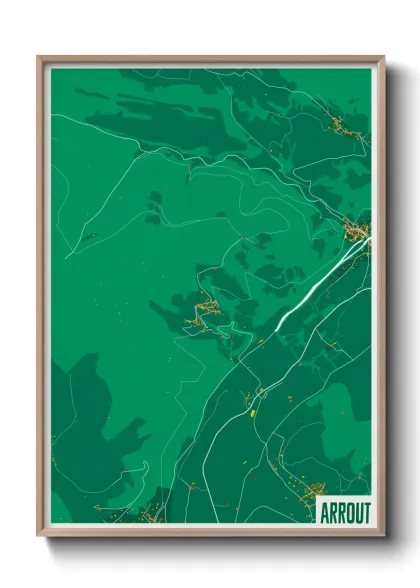 Une affiche de carte sur Arrout