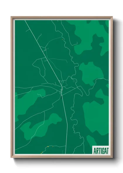 Une affiche de carte sur Artigat