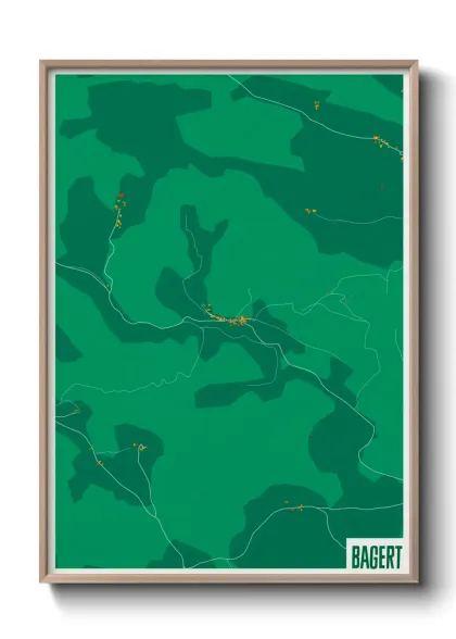Une affiche de carte sur Bagert