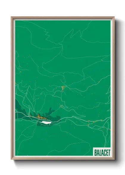 Une affiche de carte sur Balacet