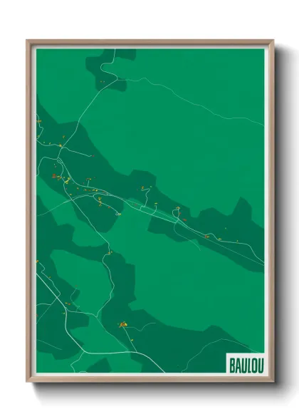 Une affiche de carte sur Baulou