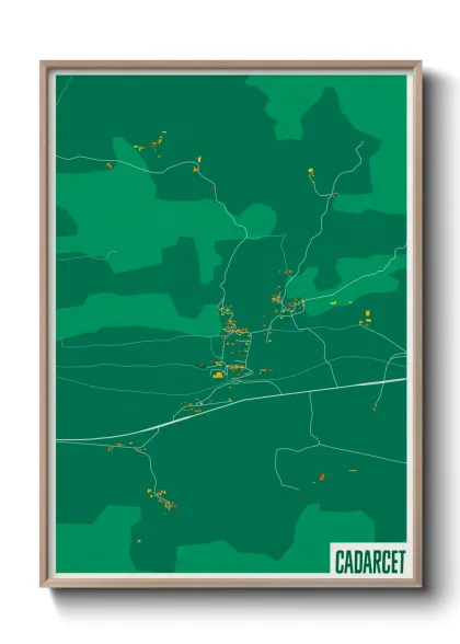 Une affiche de carte sur Cadarcet