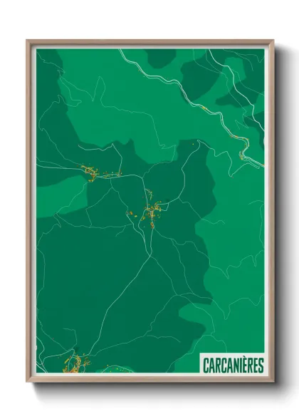 Une affiche de carte sur Carcanières