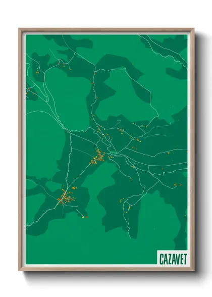 Une affiche de carte sur Cazavet