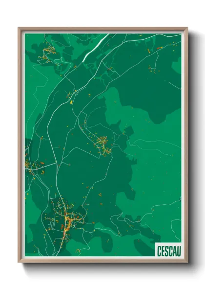 Une affiche de carte sur Cescau